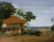 Frans Post - Brazilian Landscape with a Workers House